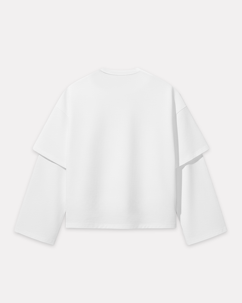 BARRIO STUDIOS - DOUBLE SLEEVE CROP TEE BIANCO
