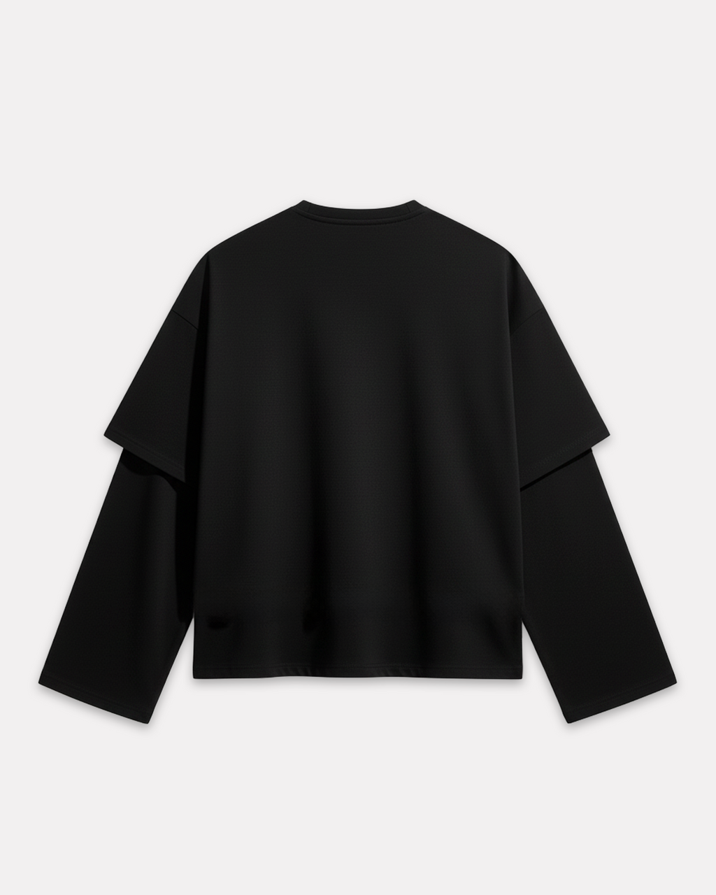 BARRIO STUDIOS - DOUBLE SLEEVE CROP TEE NERO
