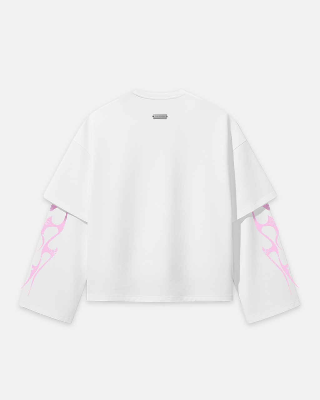 Barrio Studios - Double sleeve tribal tee bianco