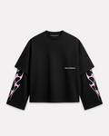 Barrio Studios - Double sleeve tribal tee nero