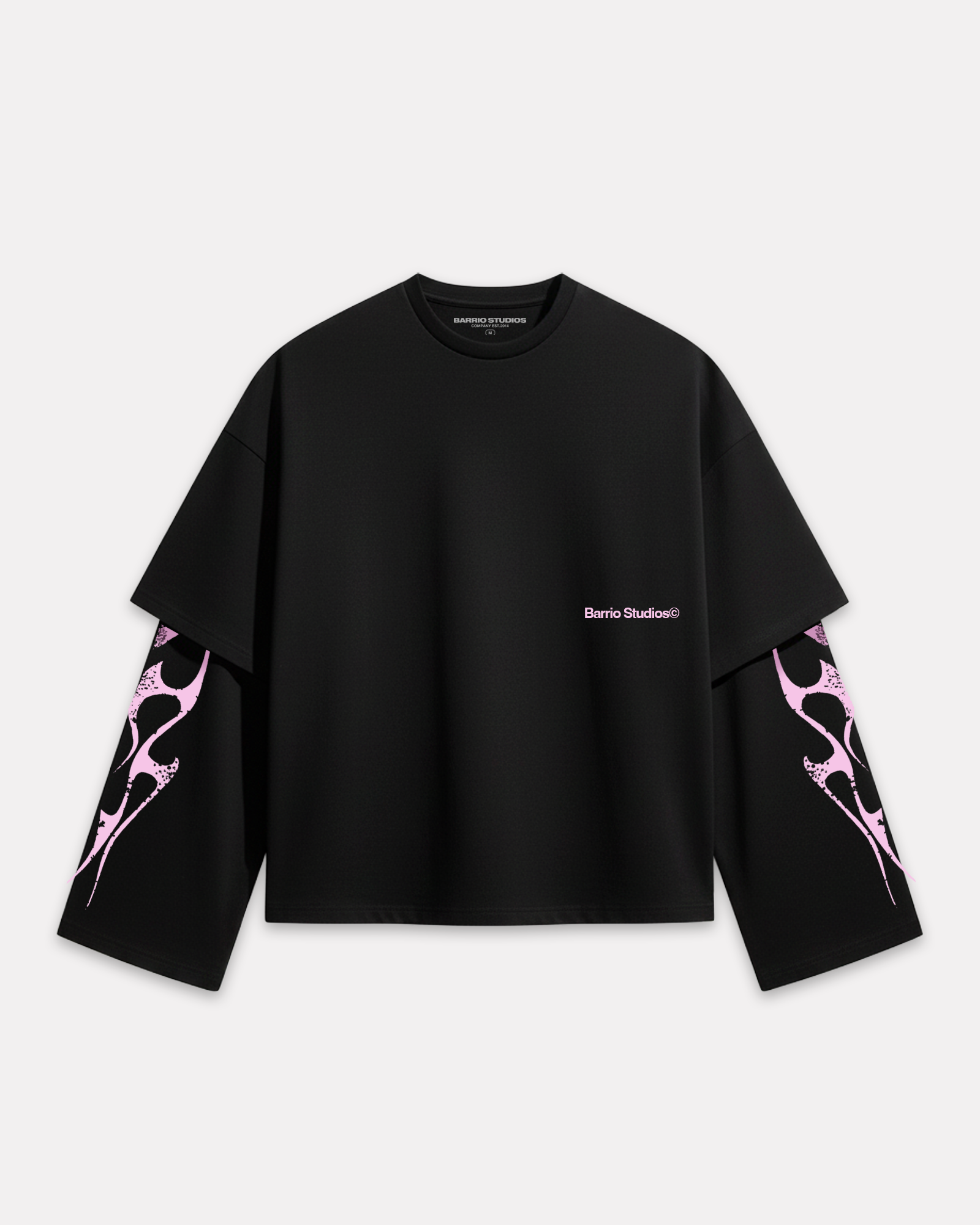 Barrio Studios - Double sleeve tribal tee nero