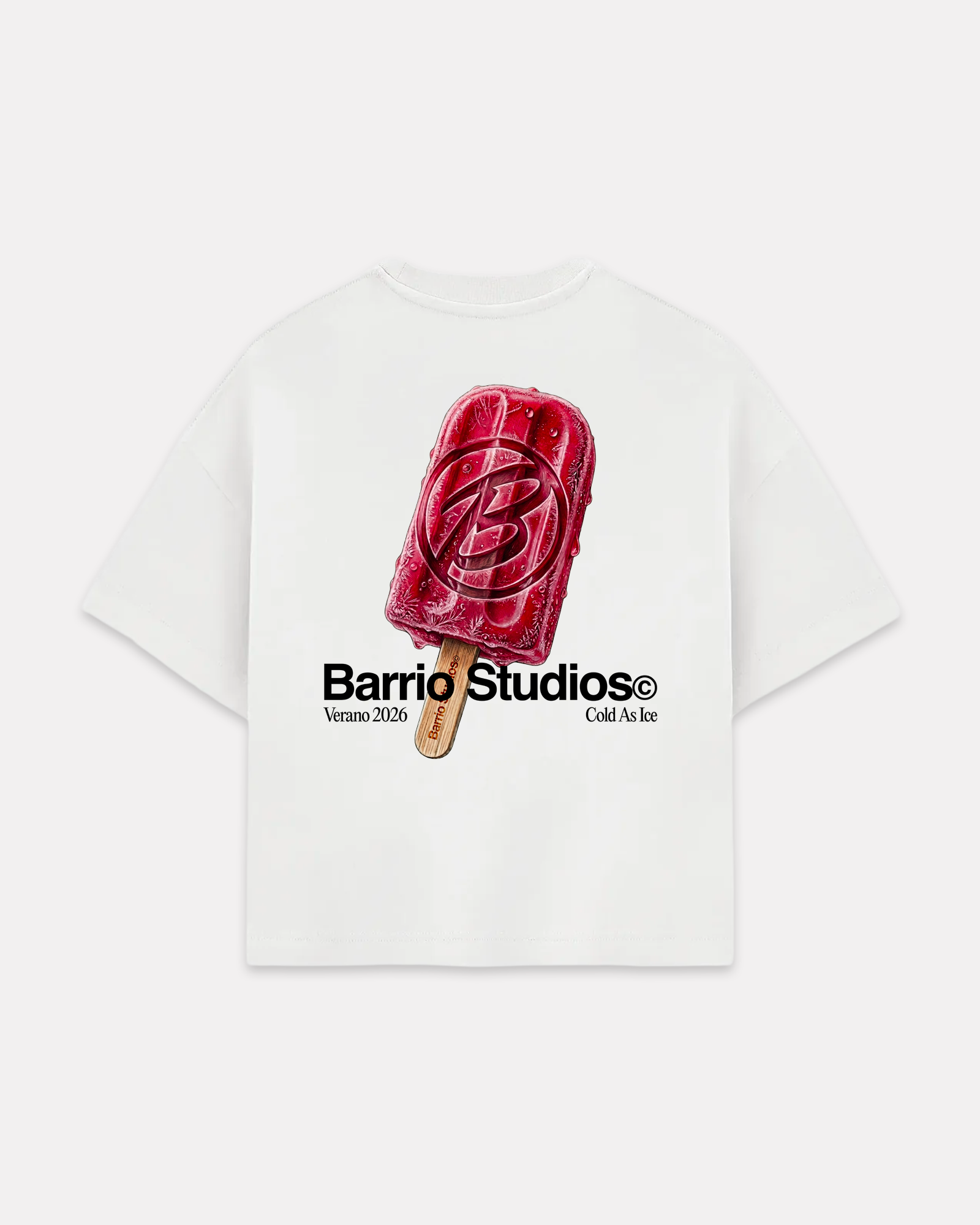 Barrio Studios - Ice pop boxy tee bianco