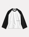 Barrio Studios - Longsleeve raglan boxy bianco nero