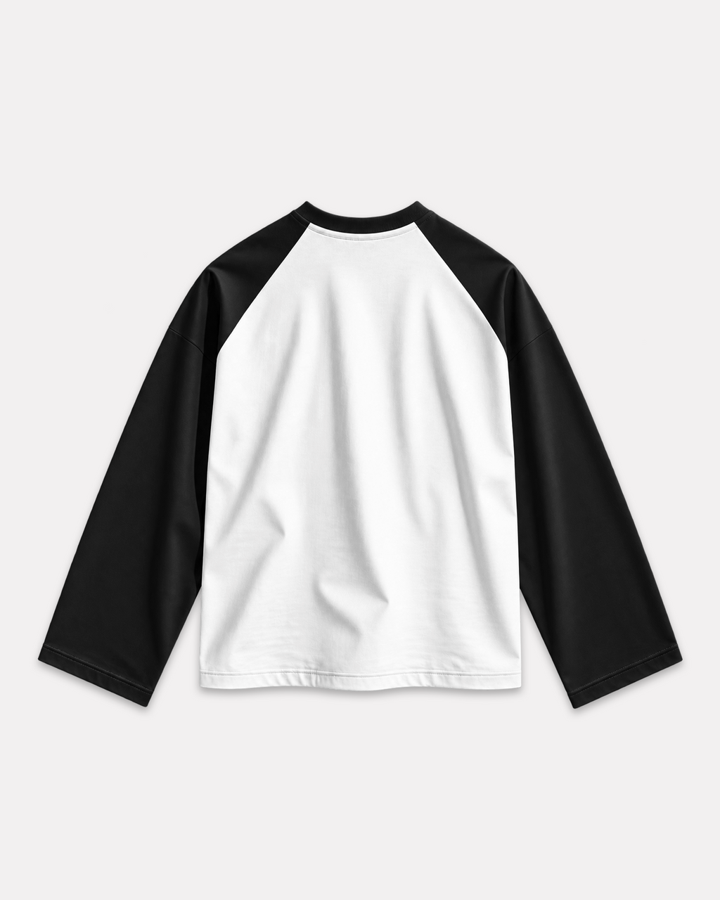 Barrio Studios - Longsleeve raglan boxy bianco nero