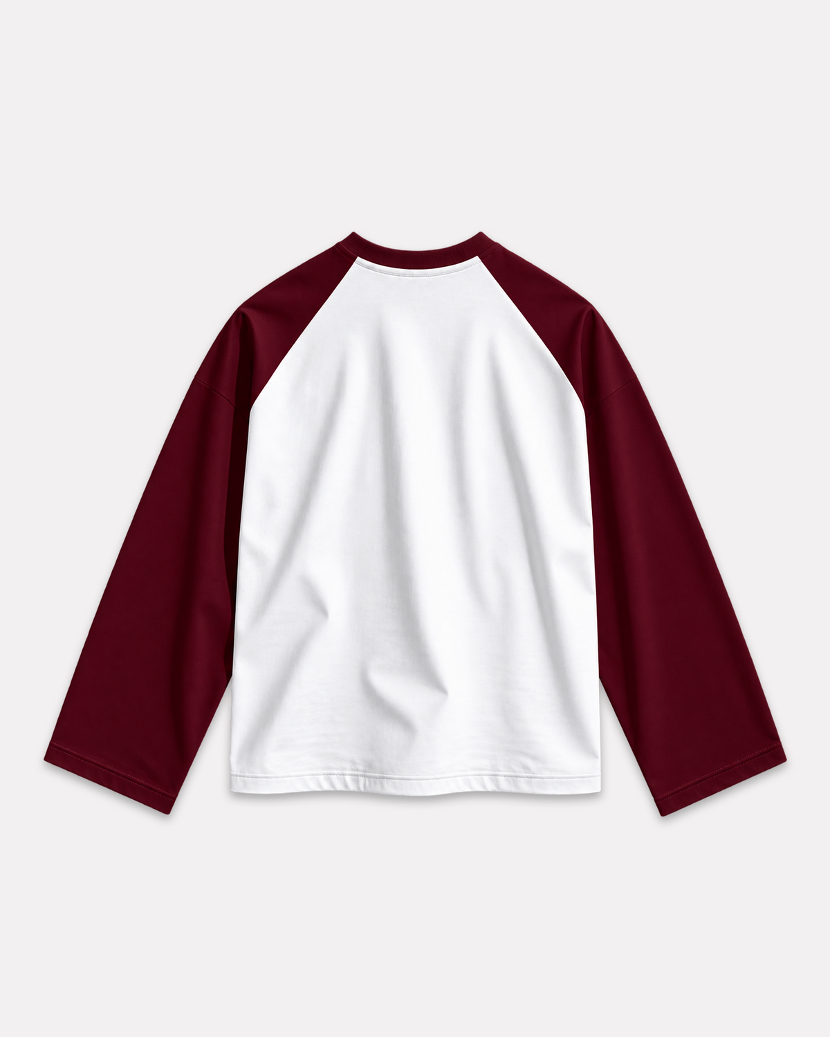 Barrio Studios - Longsleeve raglan boxy bianco bordeaux