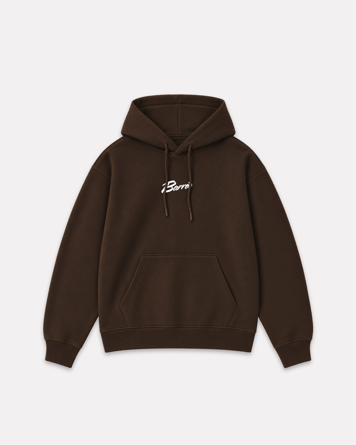 Barrio merch - classic logo hoodie marrone