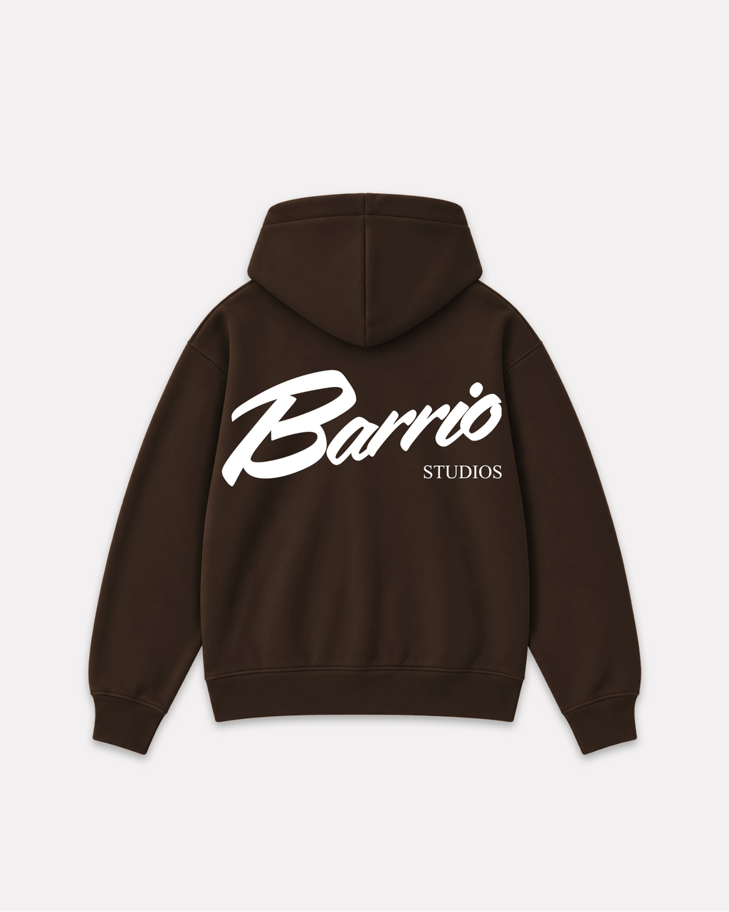 Barrio merch - classic logo hoodie marrone