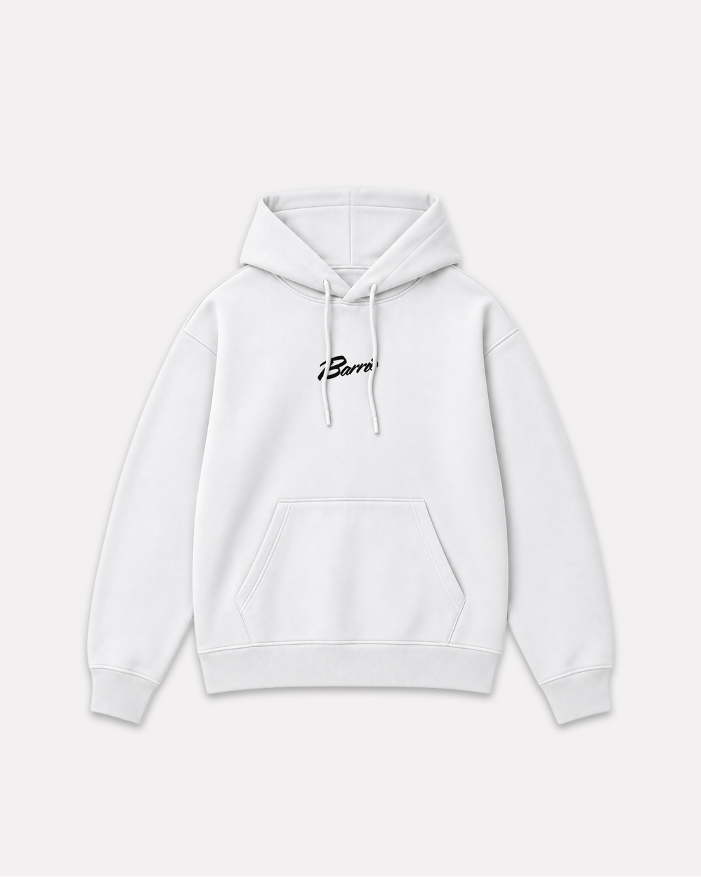 Barrio merch - classic logo hoodie bianco