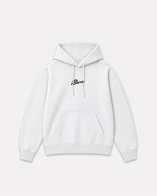 Barrio merch - classic logo hoodie bianco