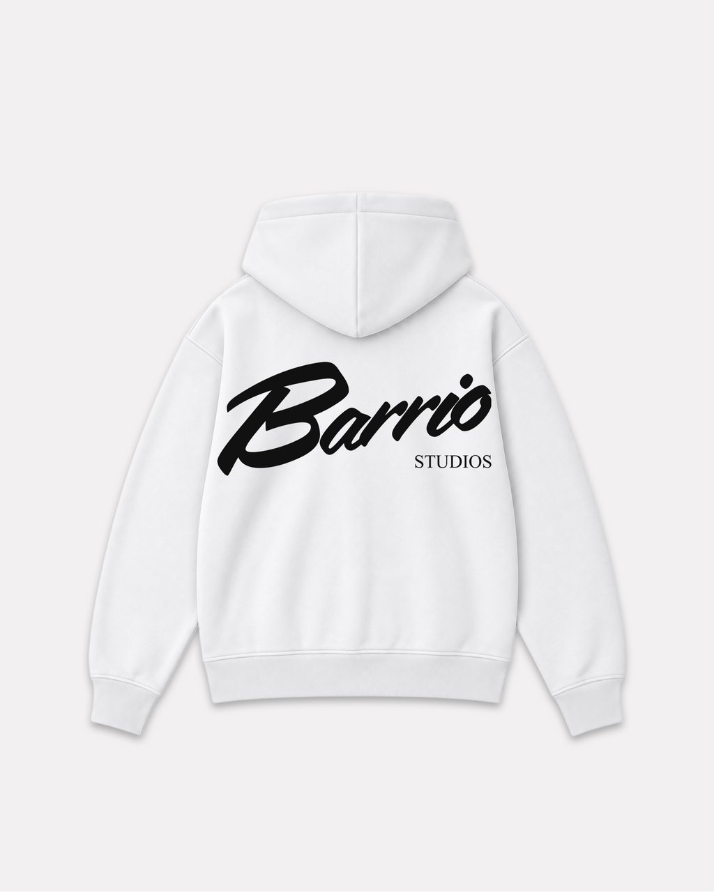 Barrio merch - classic logo hoodie bianco