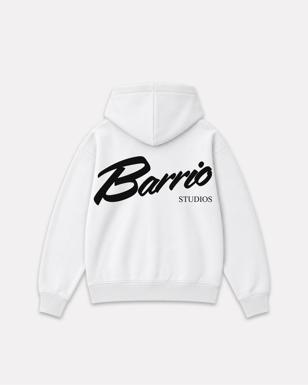 Barrio merch - classic logo hoodie bianco