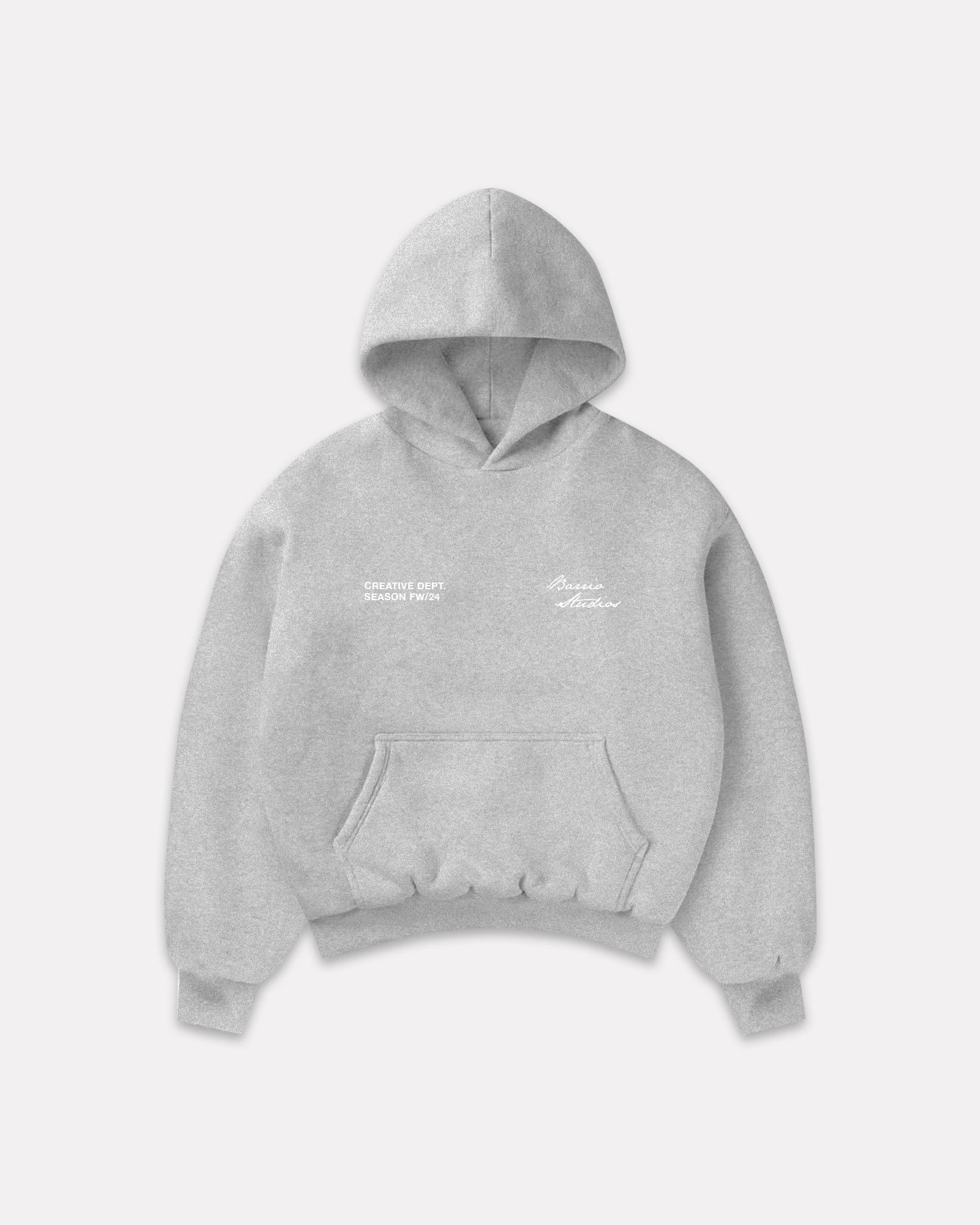 Barrio Studios - Rainbow boxy hoodie grigio chiaro