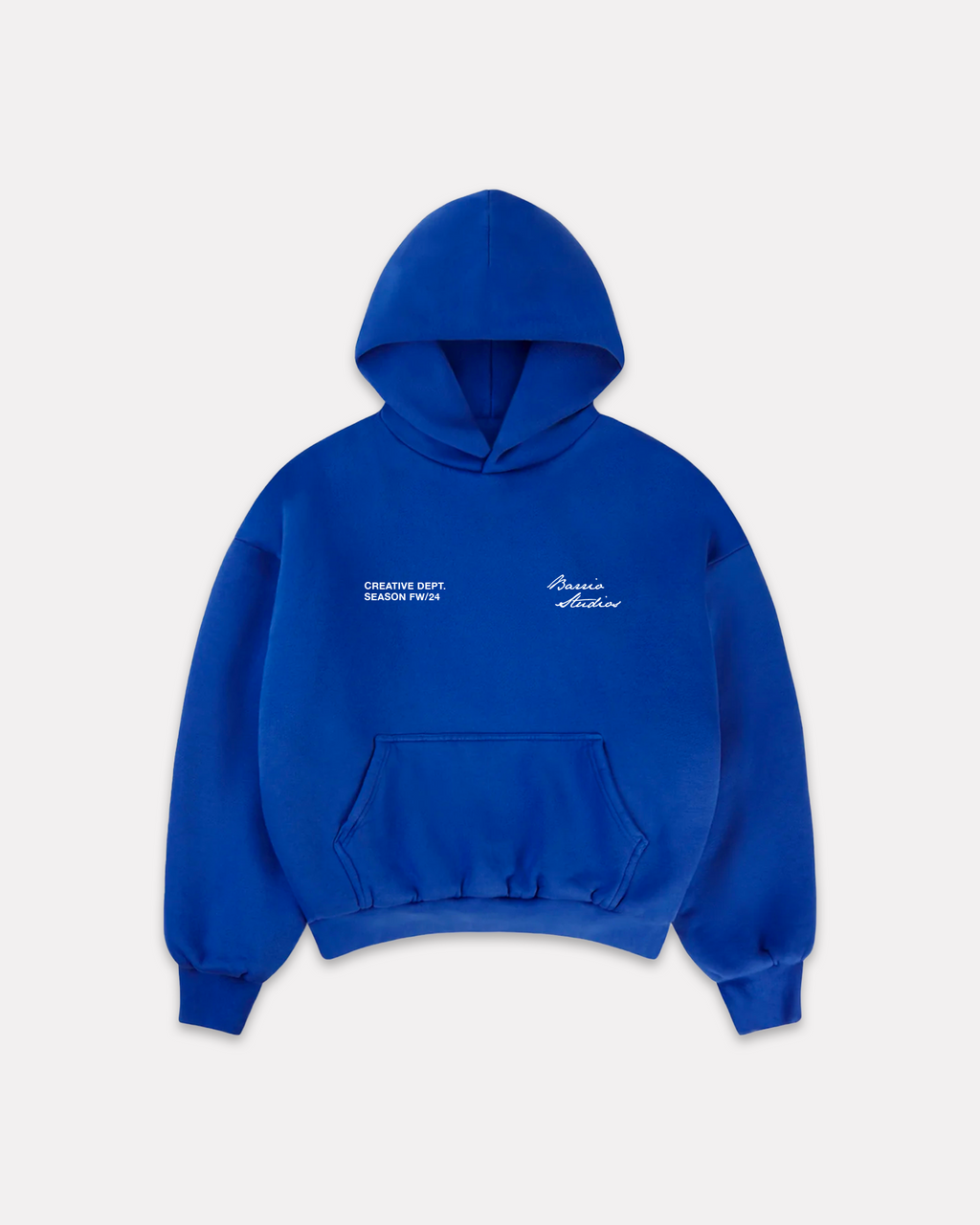 BARRIO STUDIOS - RAINBOW BOXY HOODIE BLU