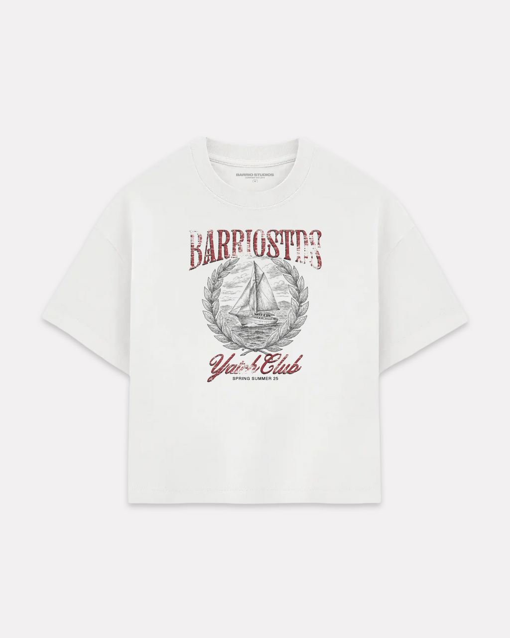 Barrio Studios - Yatch boxy tee bianco