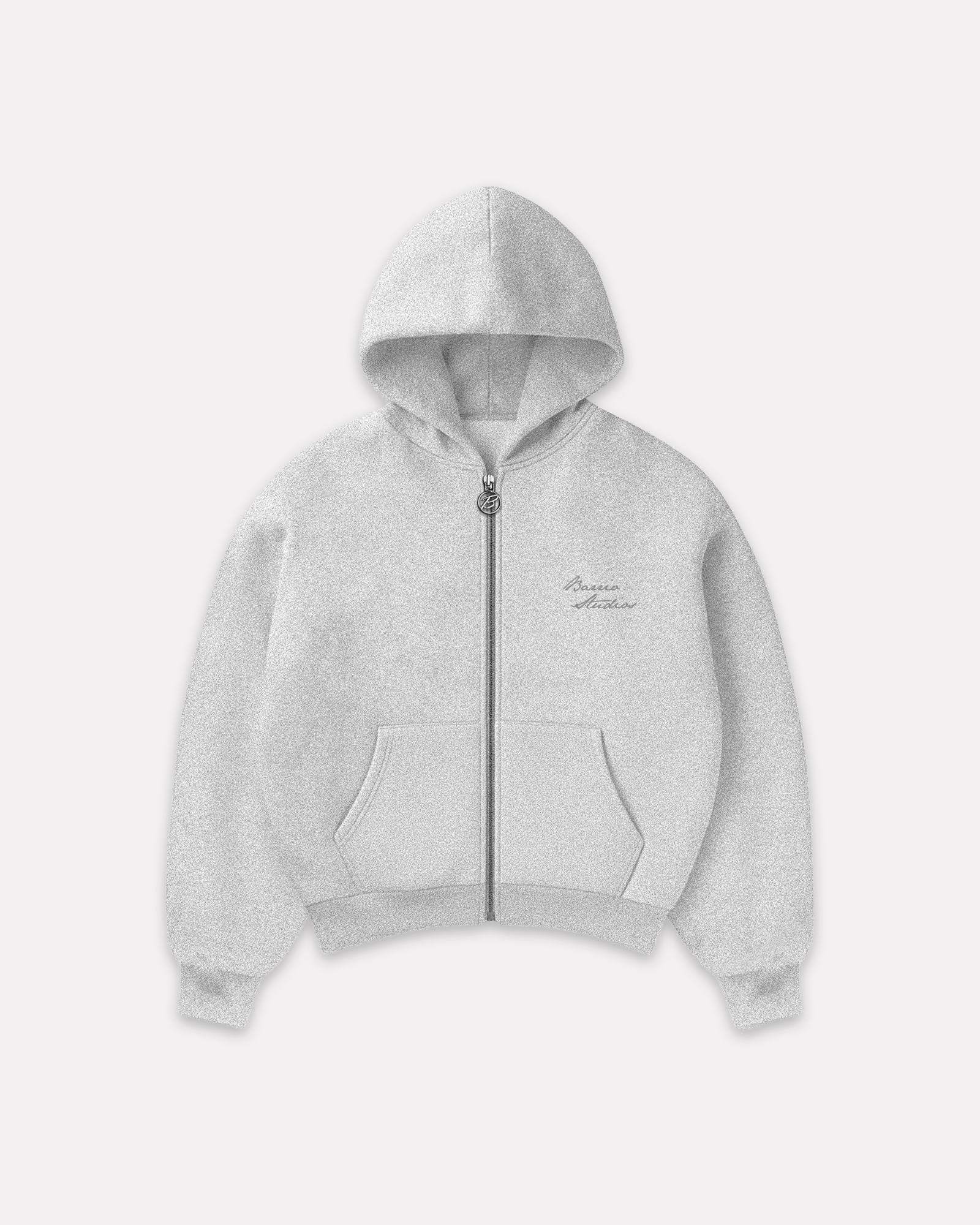 BARRIO STUDIOS - BOXY ZIP HOODIE GRIGIO