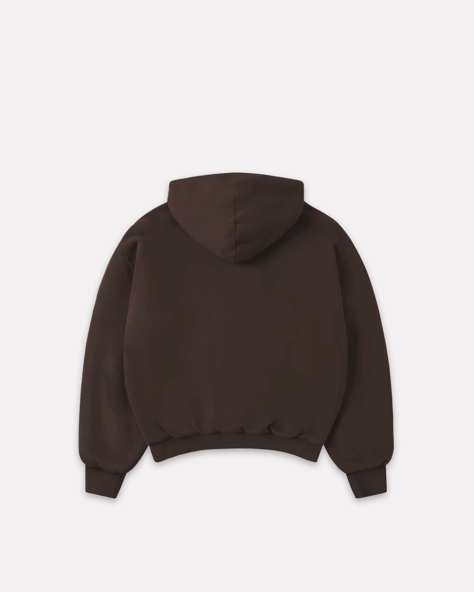 BARRIO STUDIOS - BOXY ZIP HOODIE MARRONE