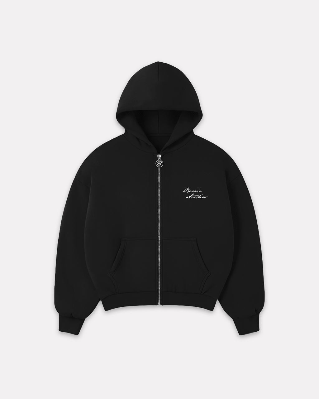 BARRIO STUDIOS - BOXY ZIP HOODIE NERO