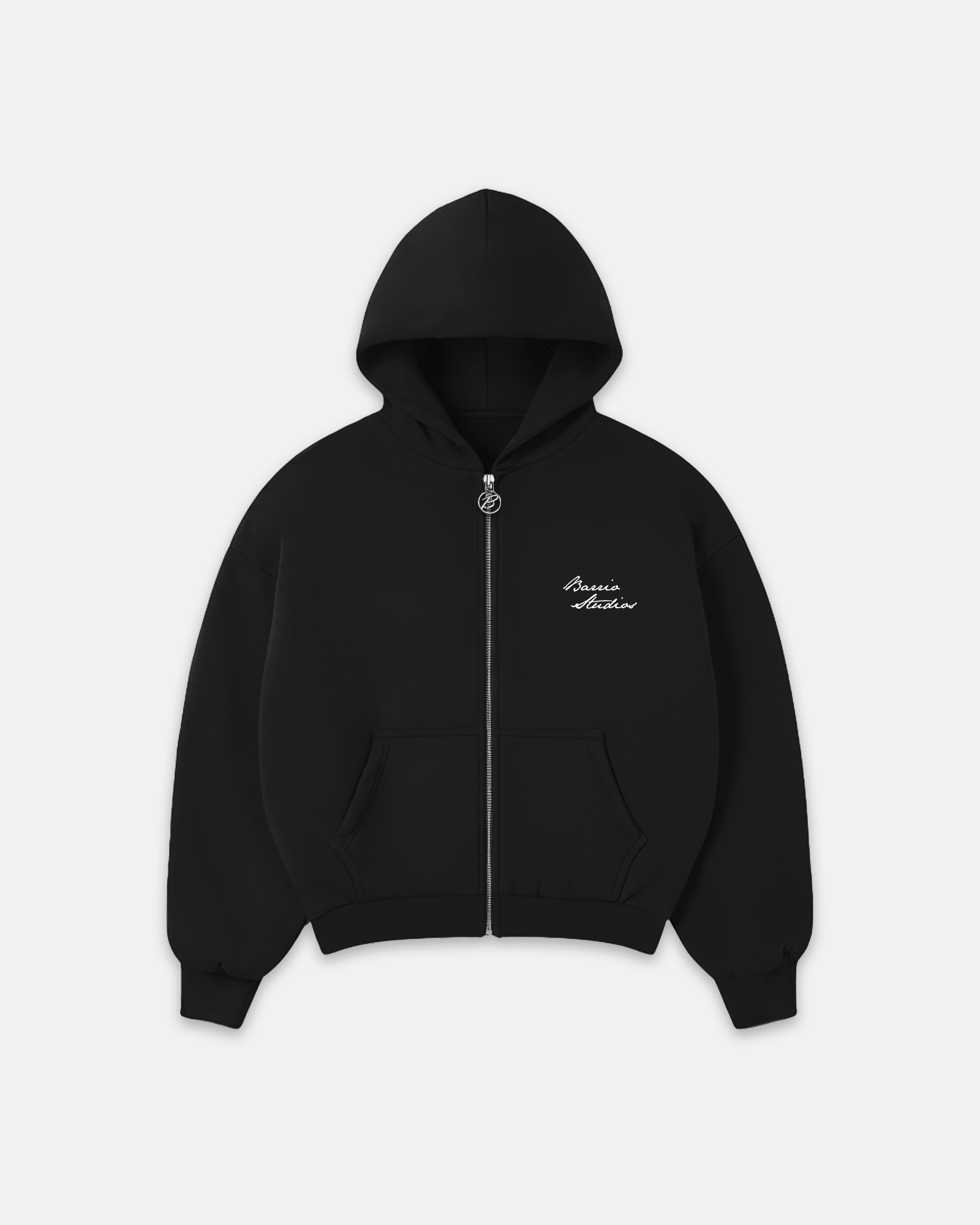 BARRIO STUDIOS - BOXY ZIP HOODIE NERO