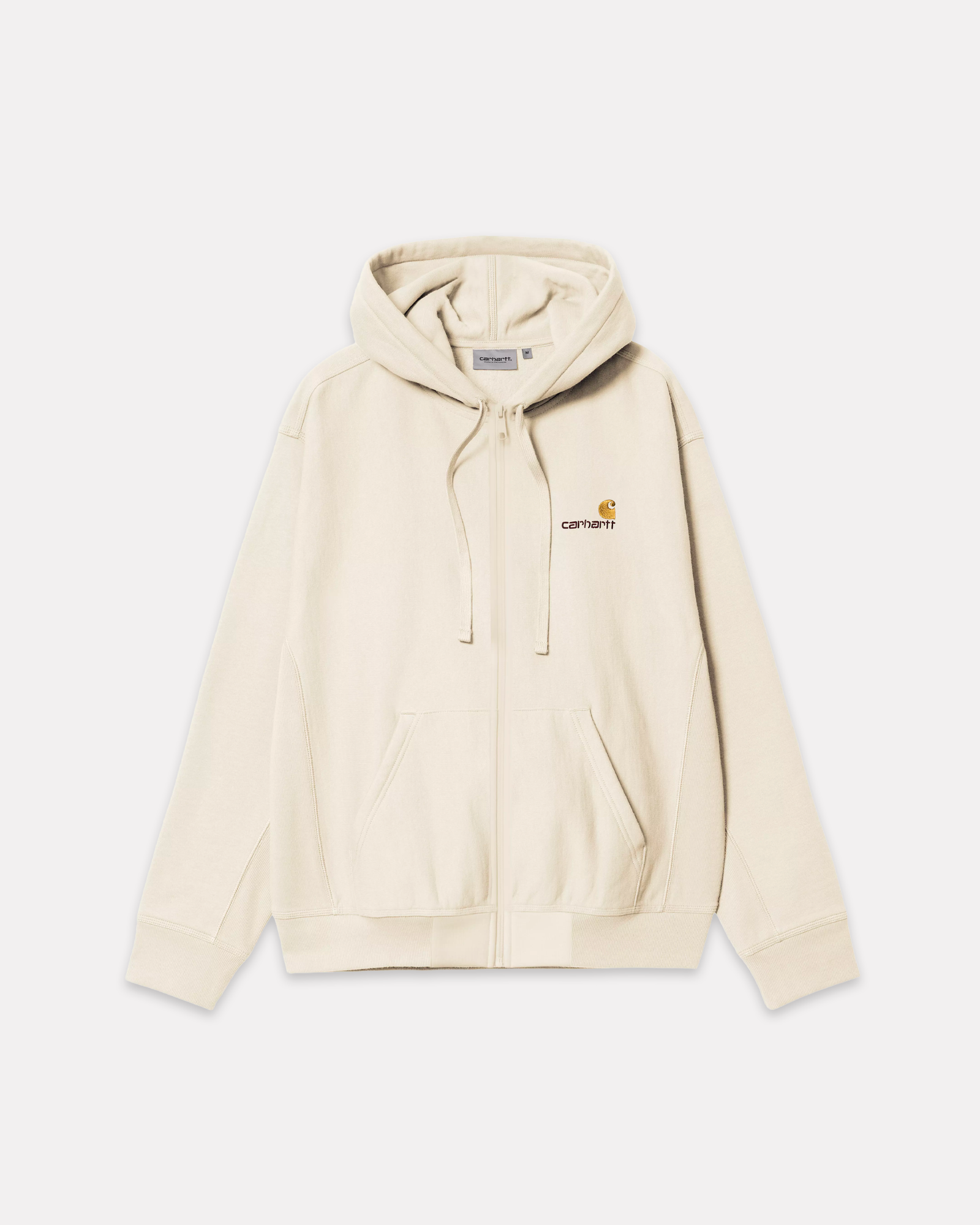 Carhartt Wip - Hooded american script zip natural