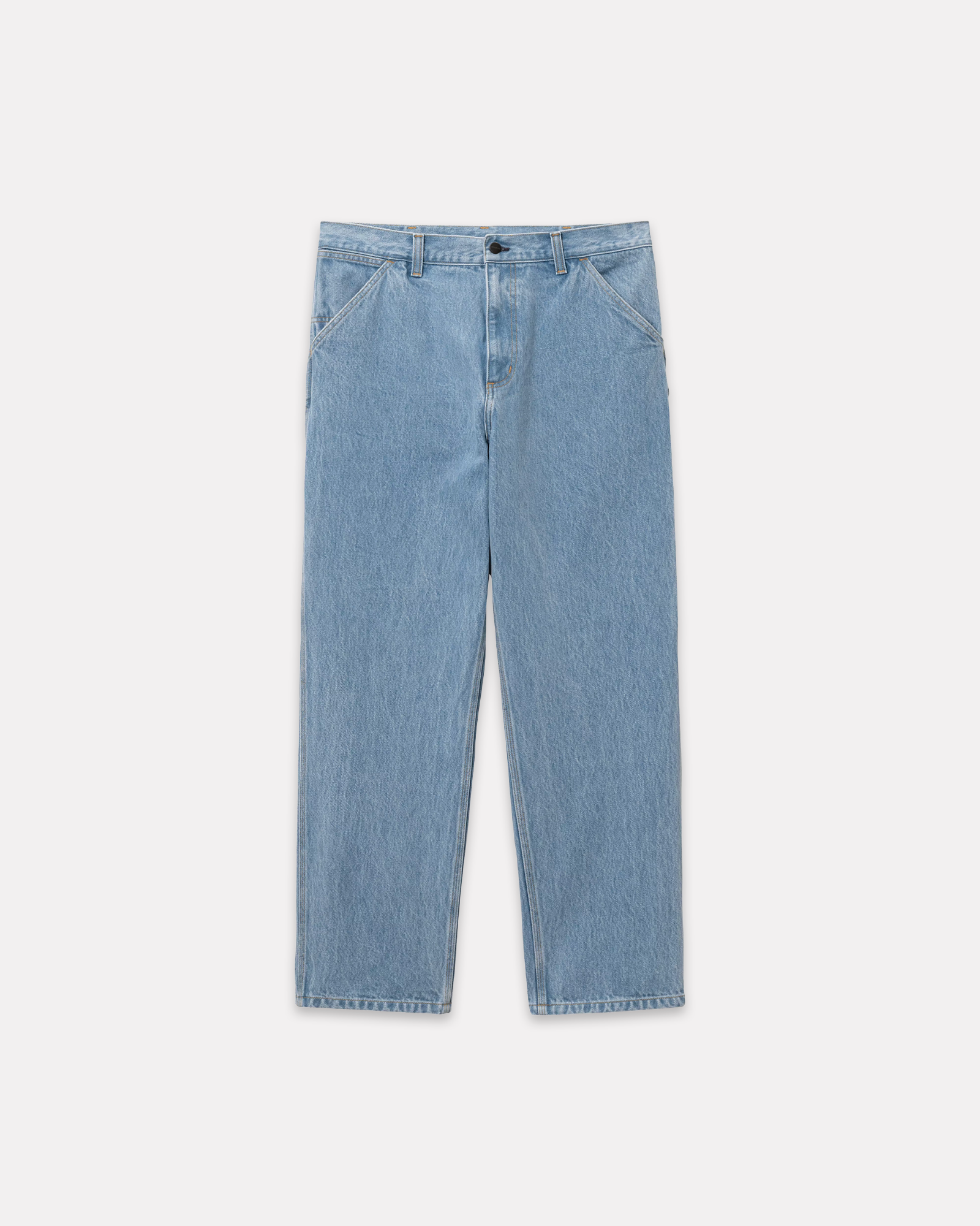 Carhartt Wip - Single knee denim blue stone bleached