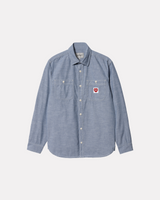 CARHARTT WIP - CLINK HEART SHIRT LIBERTY RINSED