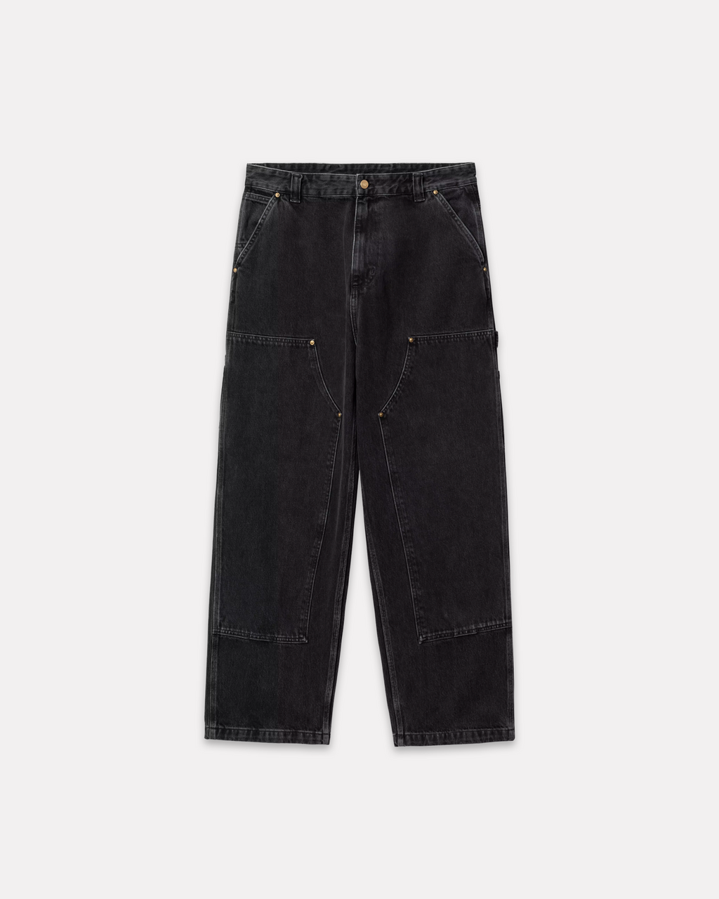 CARHARTT WIP - NASH DOUBLE KNEE PANTS BLACK STONE WASHED