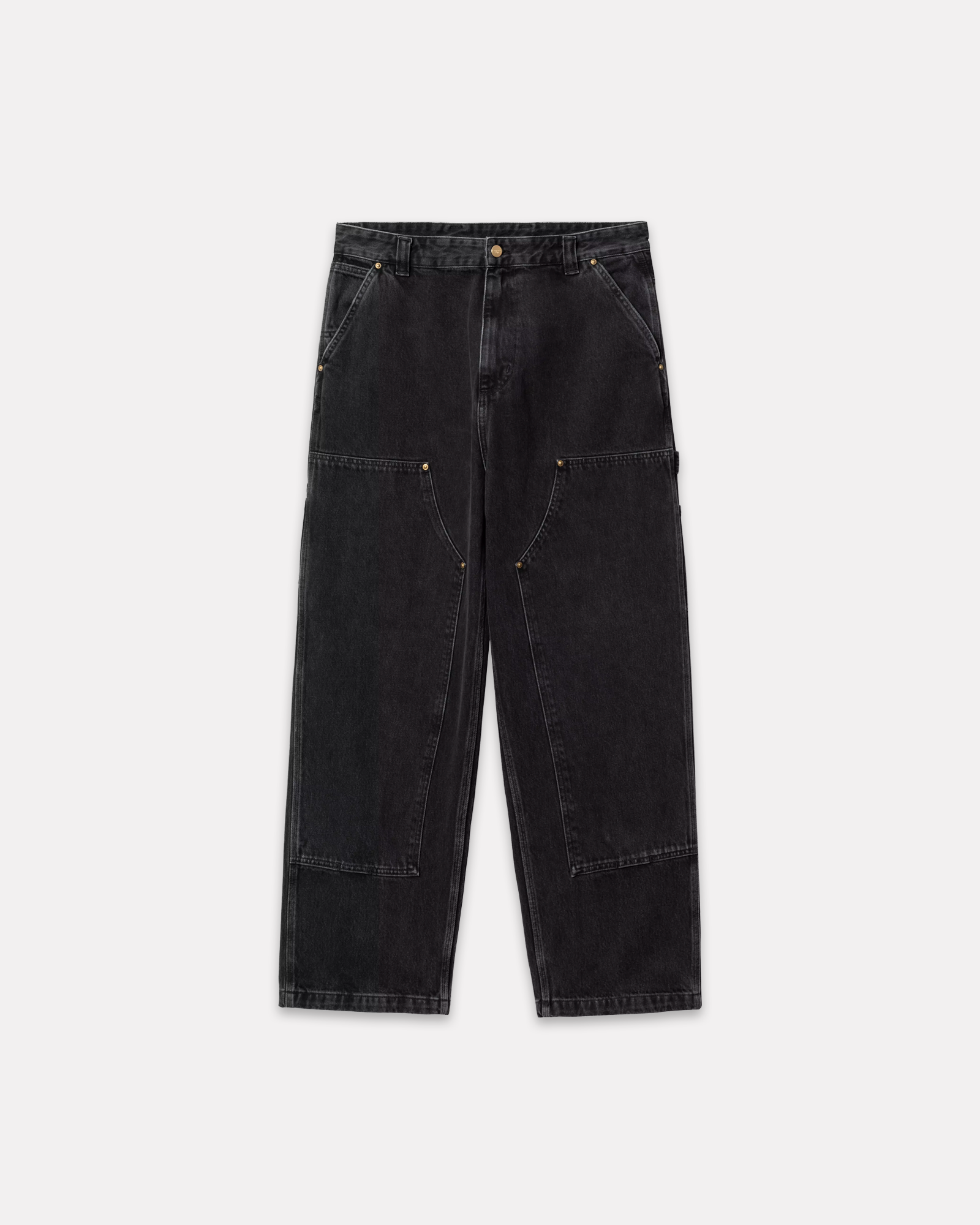 CARHARTT WIP - NASH DOUBLE KNEE PANTS BLACK STONE WASHED