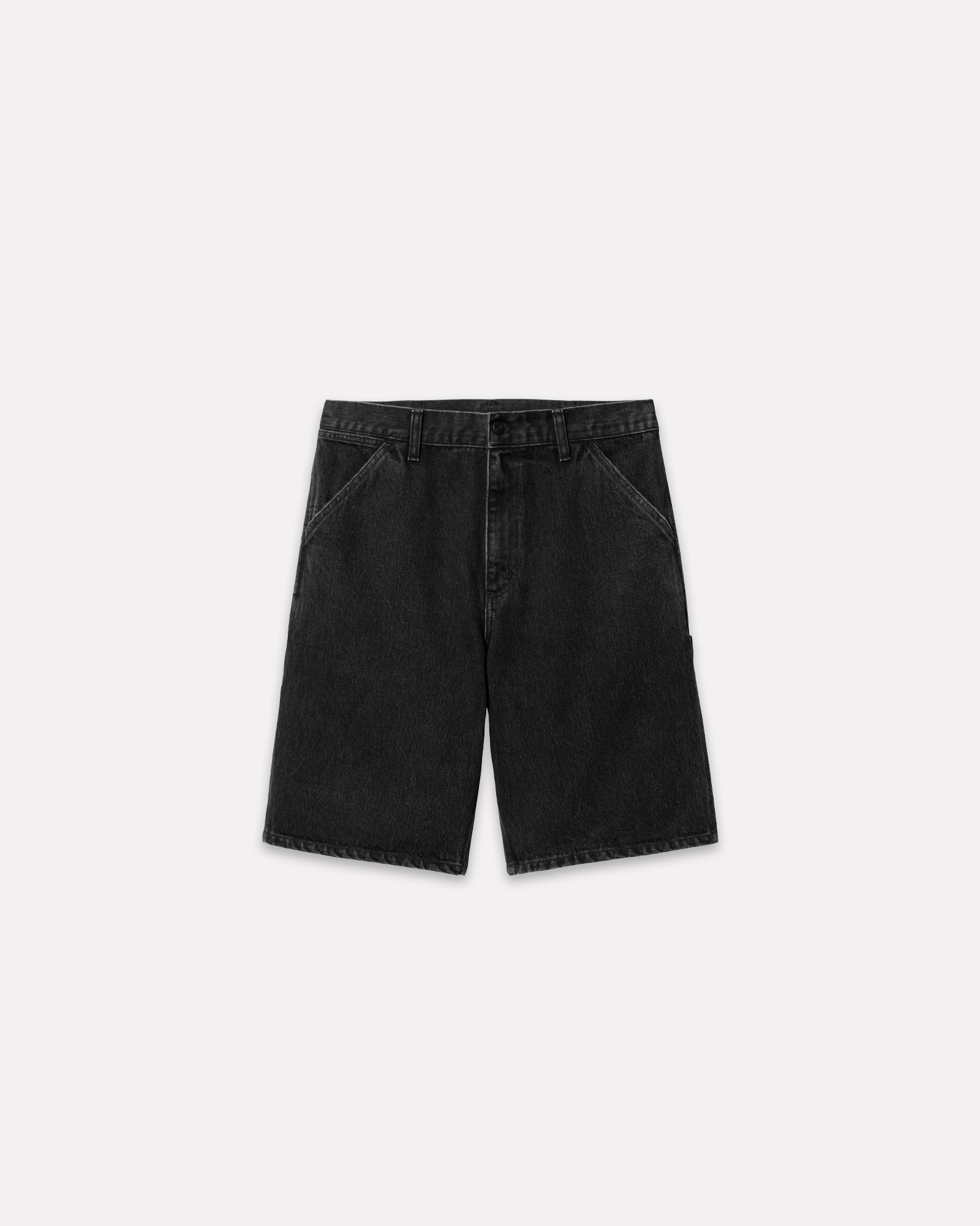 Carhartt Wip - Single knee short black stone washed