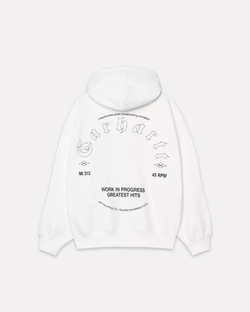 CARHARTT WIP - HOODED GREATEST HITS WHITE