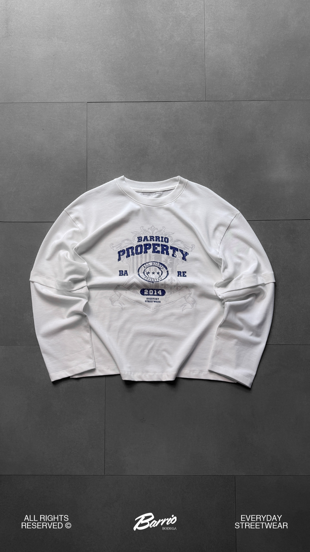 Barrio Studios - Property longsleeve tee bianco