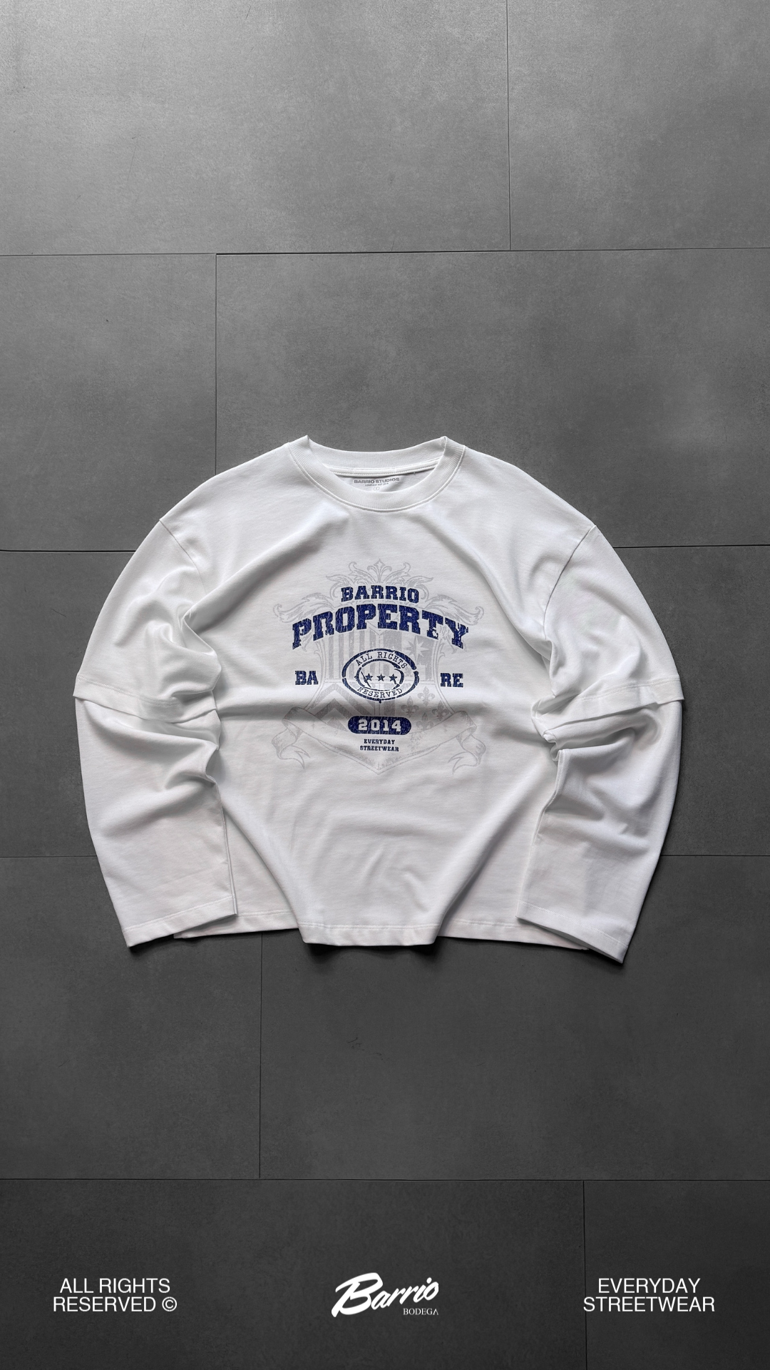 Barrio Studios - Property longsleeve tee bianco