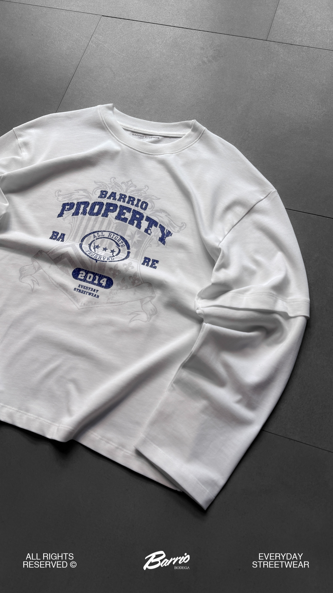 Barrio Studios - Property longsleeve tee bianco