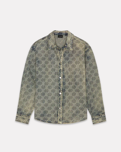 DAILY PAPER - SHIELD LASER SHIRT BLUE