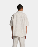 DAILY PAPER - ZURI MACRAME JACQUARD S/S SHIRT MOONSTRUCK BEIGE