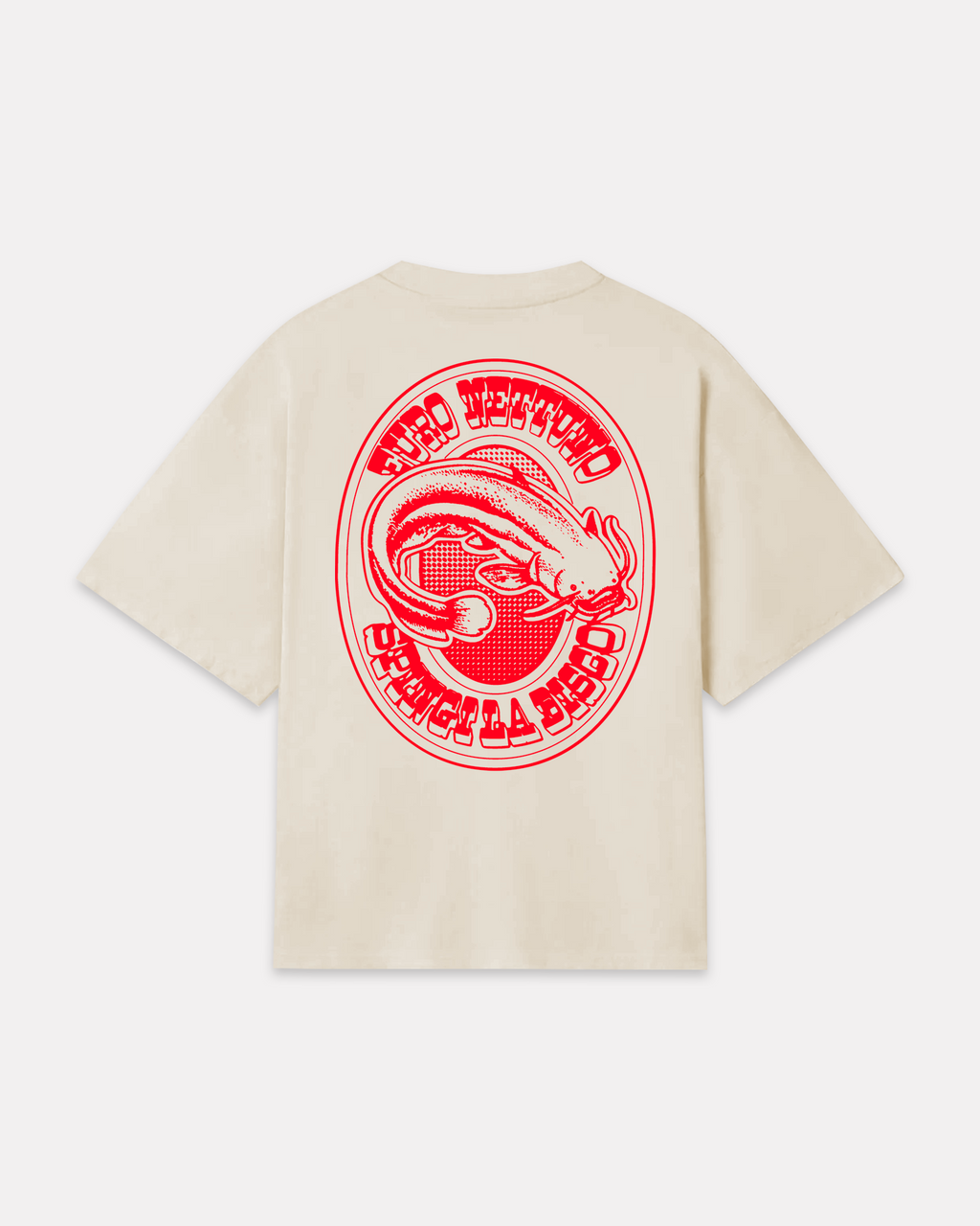 EURO NETTUNO x BARRIO - SPINGI LA DISCO TSHIRT CREMA