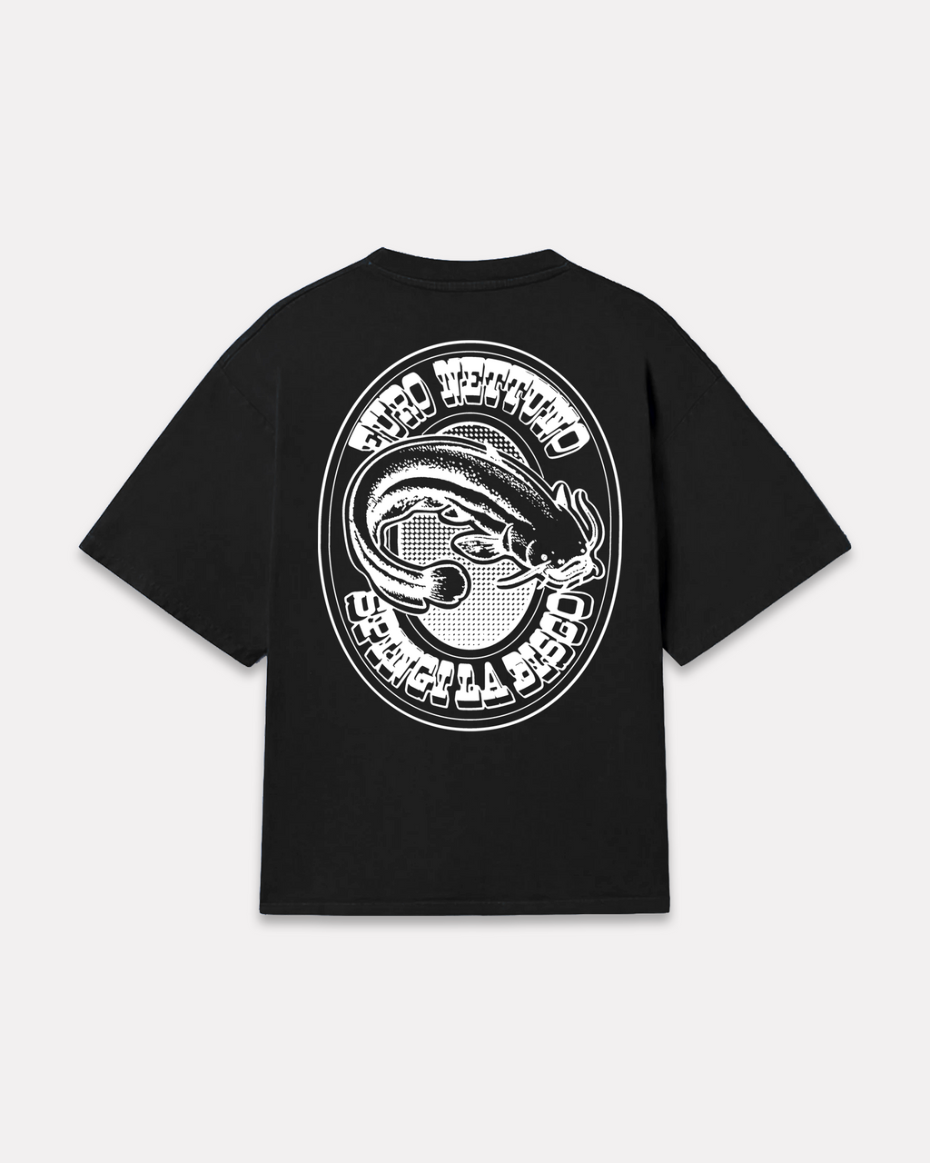 EURO NETTUNO x BARRIO - SPINGI LA DISCO TSHIRT NERO
