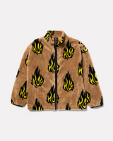 HUF - FLAMIN ZIP SHERPA FLEECE OATMEAL