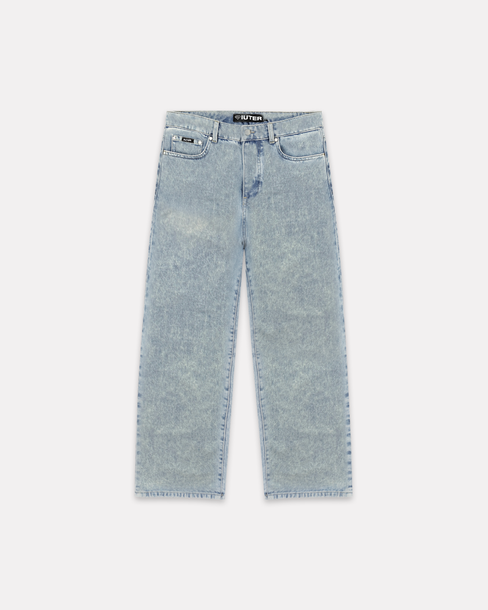 Iuter - Baggy denim pants blue acid