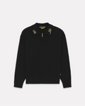 Iuter - Courage half zip knit polo black