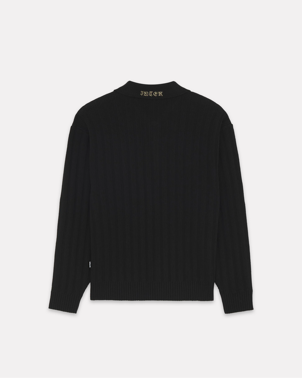 Iuter - Courage half zip knit polo black