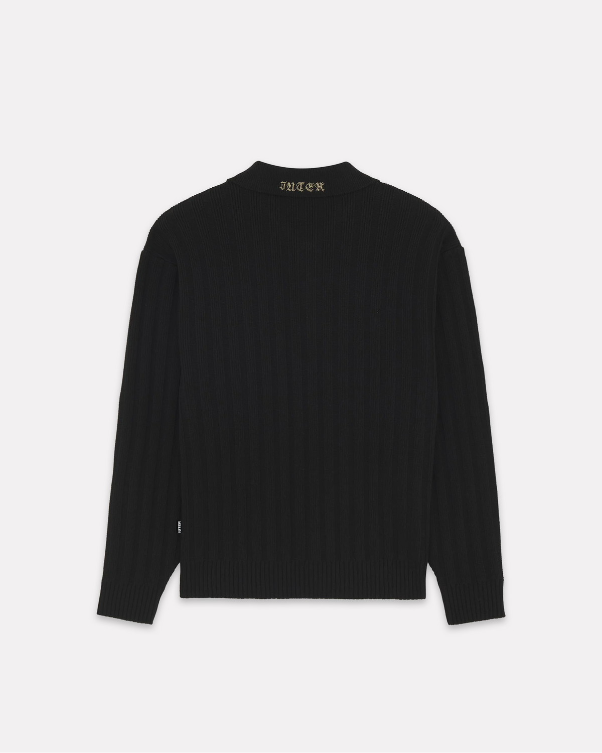Iuter - Courage half zip knit polo black