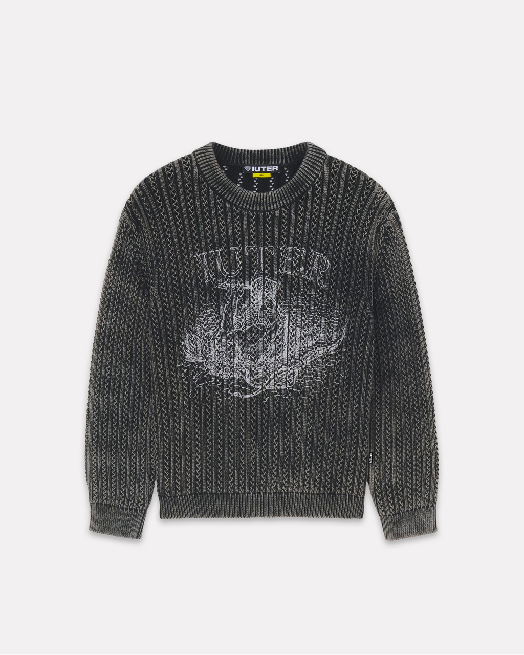Iuter - Damage marble jumper black