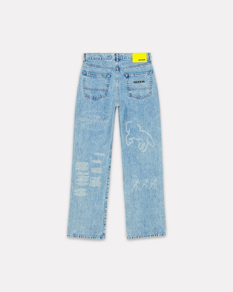 IUTER - DISCOVERY LOOSE DENIM PANTS BLUE