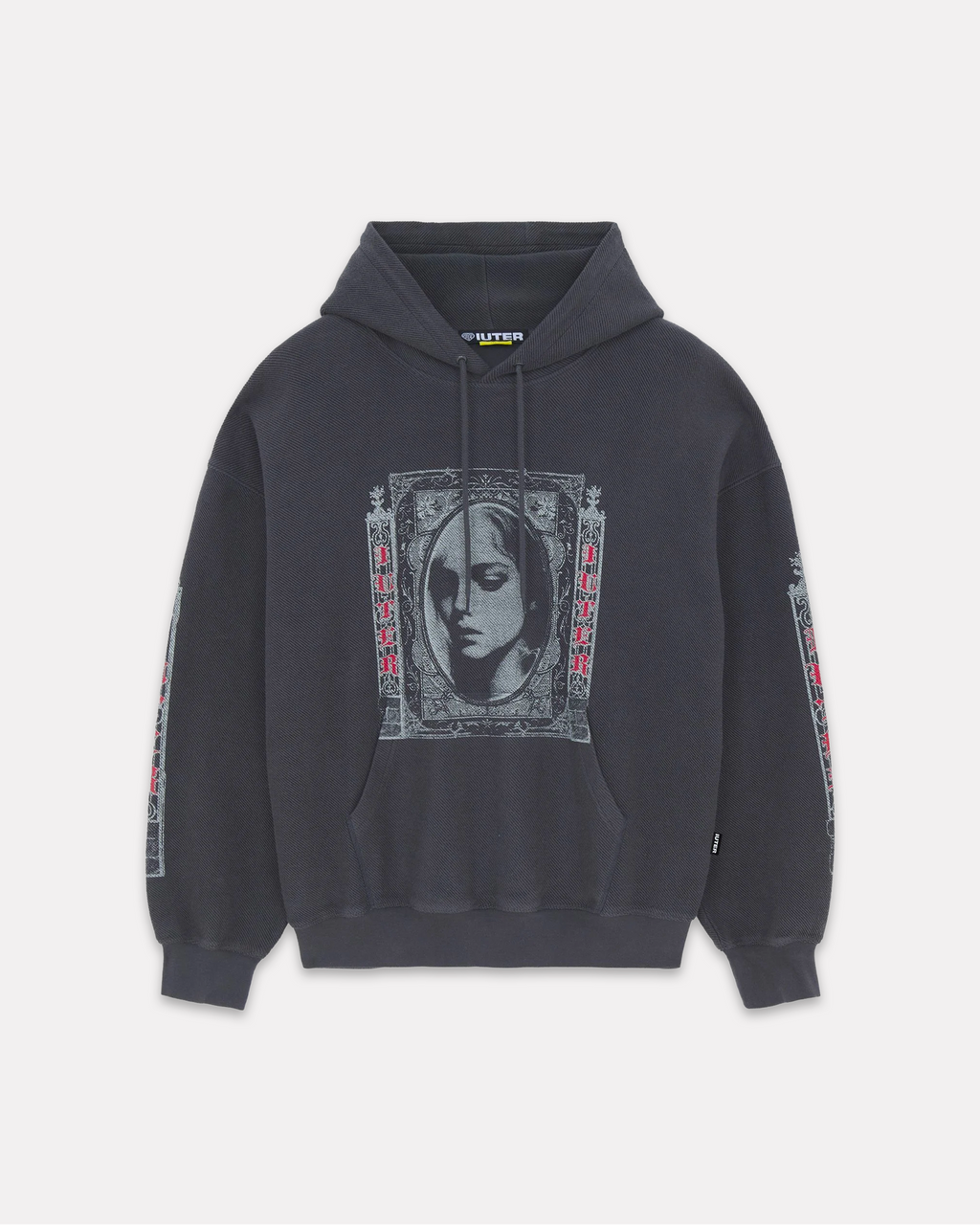 Iuter - Fallen love reverse hoodie asphalt