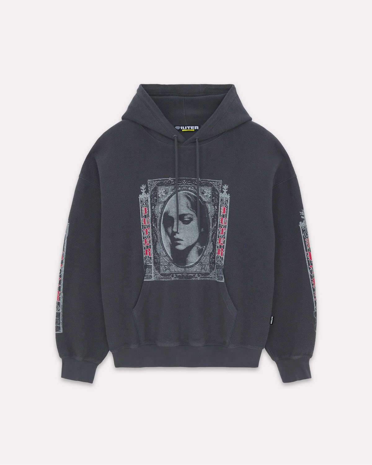 Iuter - Fallen love reverse hoodie asphalt