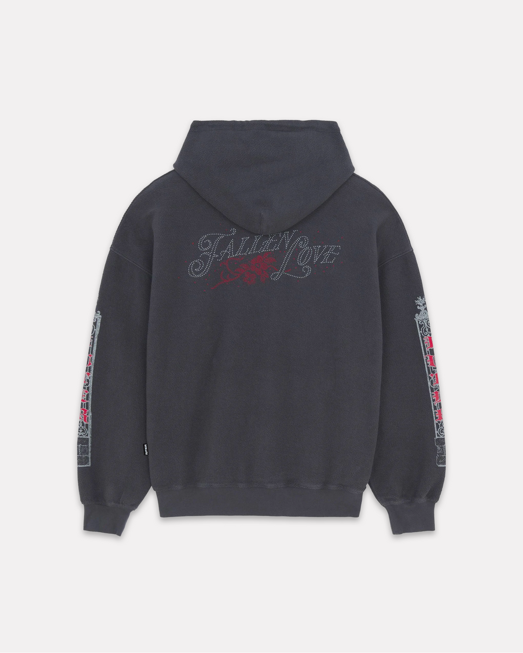 Iuter - Fallen love reverse hoodie asphalt
