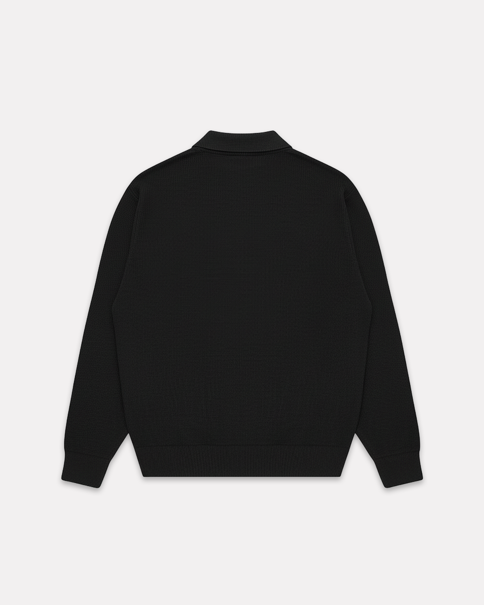 IUTER - FLORAL KNIT POLO BLACK