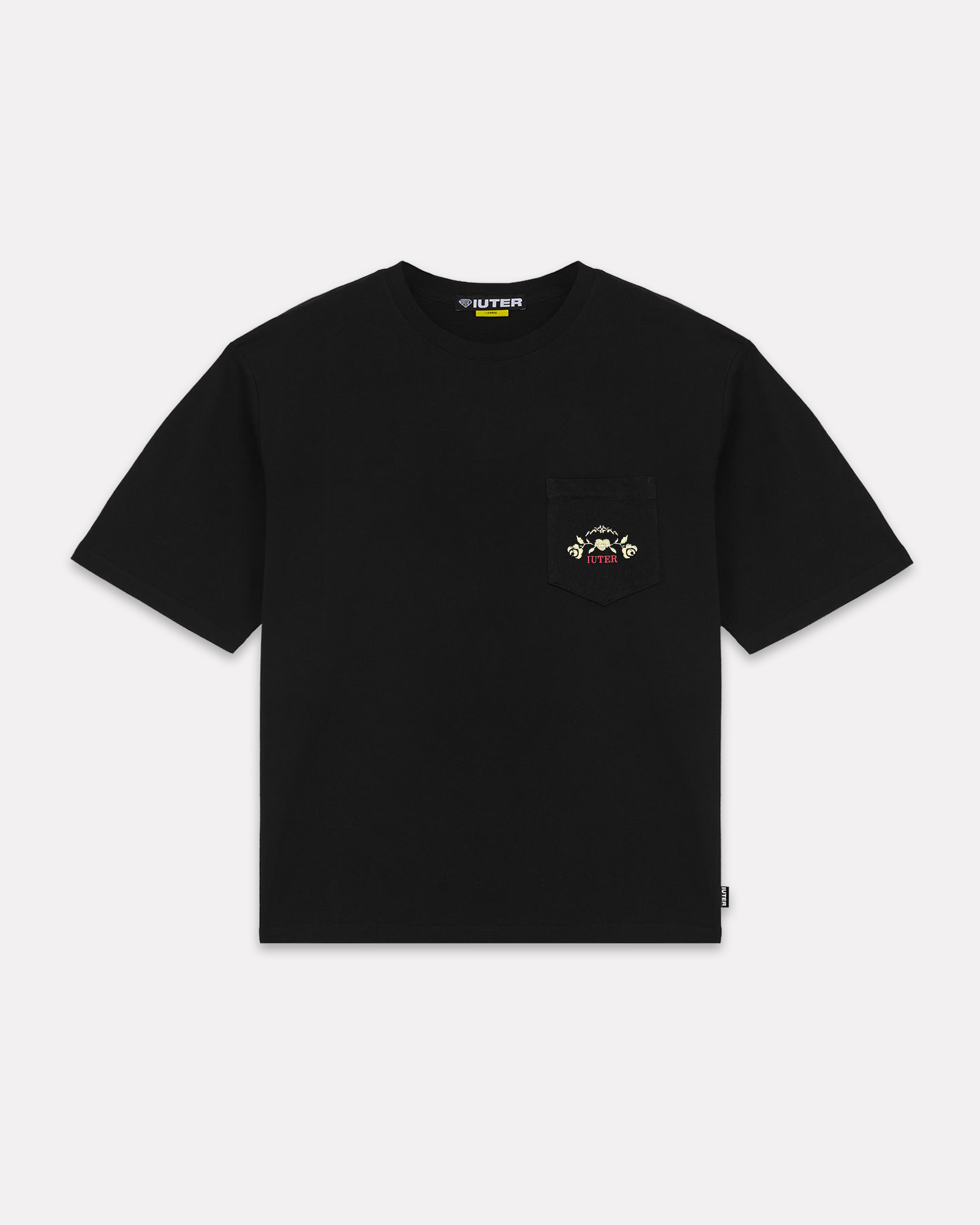 IUTER - FLORAL POCKET TEE BLACK