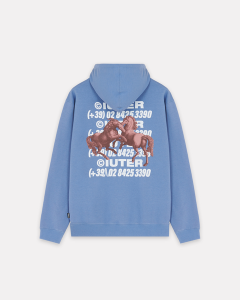 IUTER - HORSES HOODIE COUNTRYBLUE