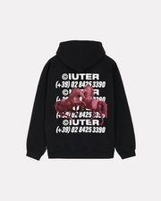 IUTER - HORSES HOODIE NERO
